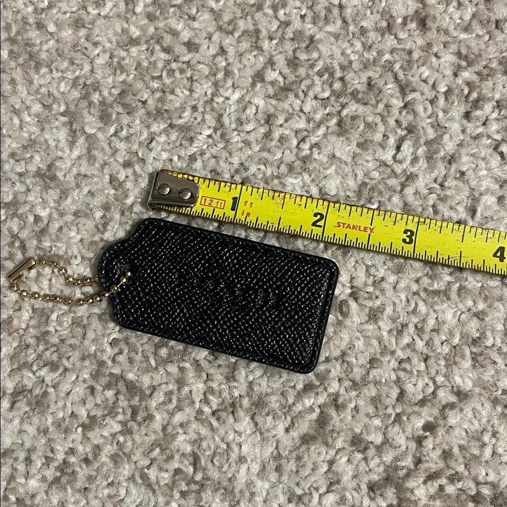 Coach Black and Cream Leather Keychain Set - Picture 5 of 10